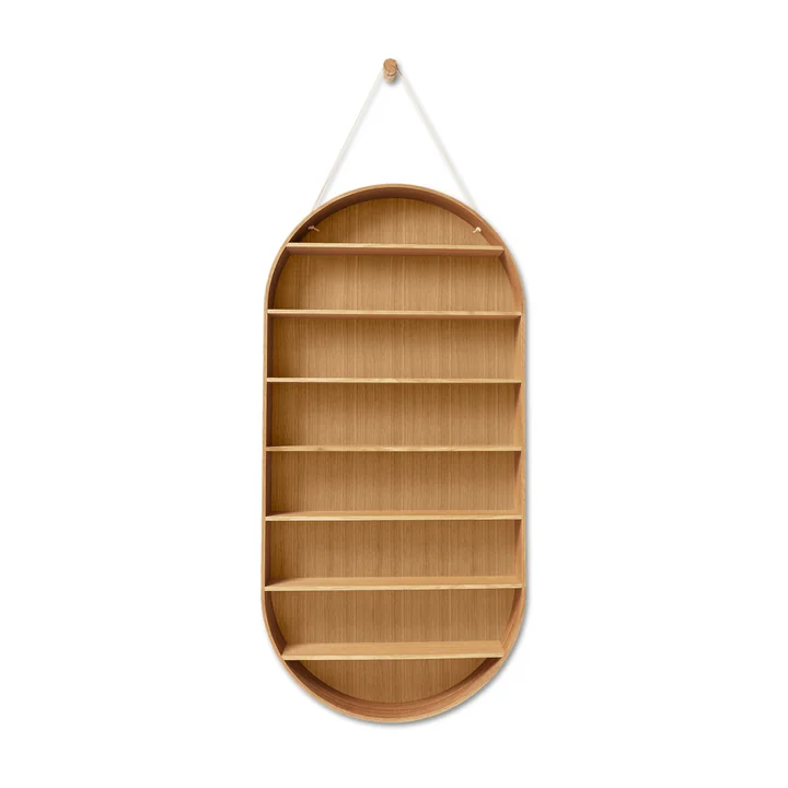Ferm Living - Oval Dorm wall shelf, oiled oak