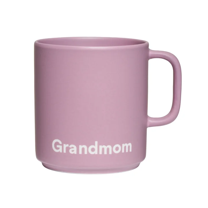 Design Letters - VIP Favourite Porcelain mug with handle, Grandmom / lavender