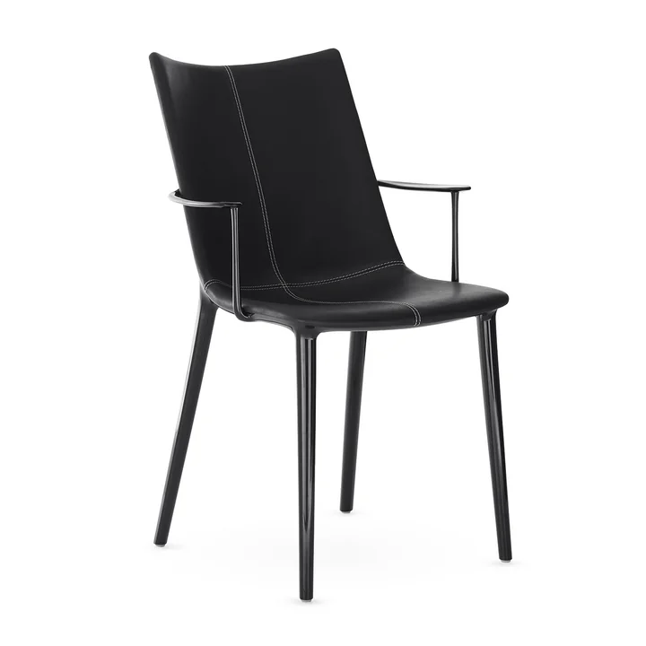 【3脚セット】Kartell風 カウンター ハイチェア 76 インテリア 黒 友安製作所 カウンターチェア 北欧 おしゃれ 背もたれ付き