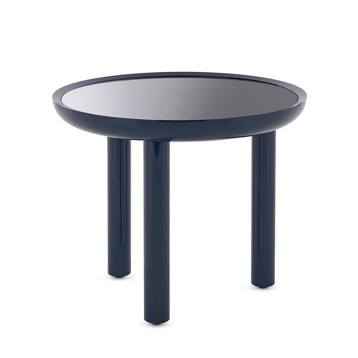 Kartell - K-Top side table, H 50 cm / Ø 60 cm, smoked mirror / blue