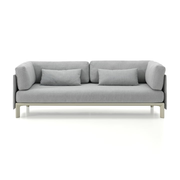 Vitra - Anagram flexible modular sofa, 190 x 95 cm, incl. 2 cushions 65 x 30 cm, chalk / pebble melange (Dumet 06)