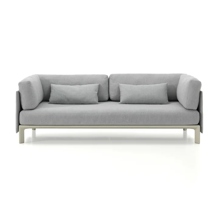 Vitra - Anagram flexible modular sofa, 190 x 95 cm, incl. 2 cushions 65 x 30 cm, chalk / pebble melange (Dumet 06)