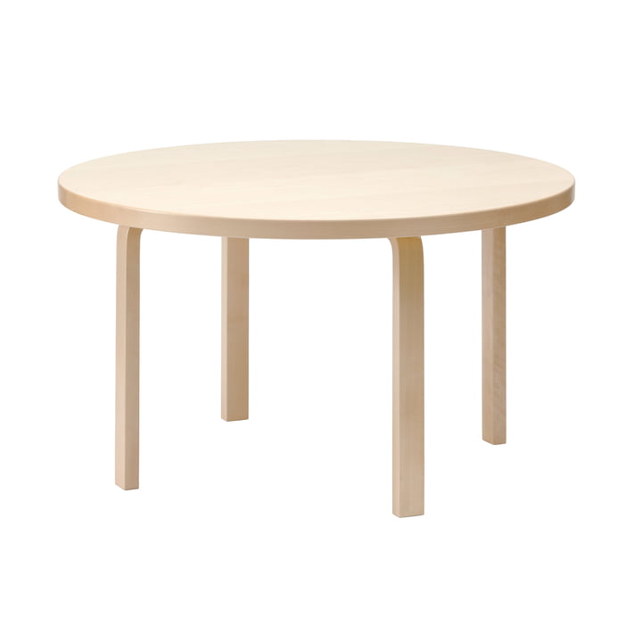 Artek - Aalto dining table, Ø 125 cm, natural birch