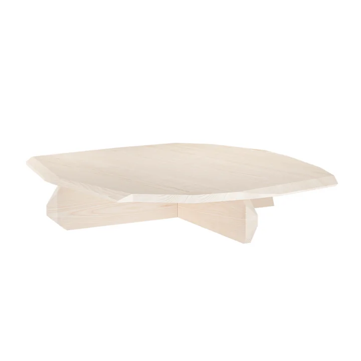 OUT Objekte unserer Tage - Fels Coffee table, solid ash waxed with white pigment