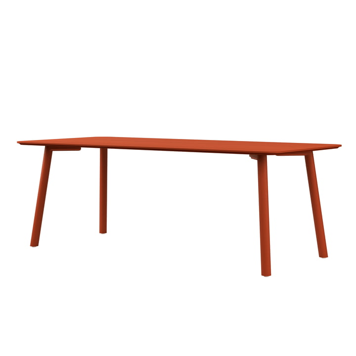 OUT Objekte unserer Tage - Meyer Color Table 200 x 92 cm, lacquered ash, Sienna red