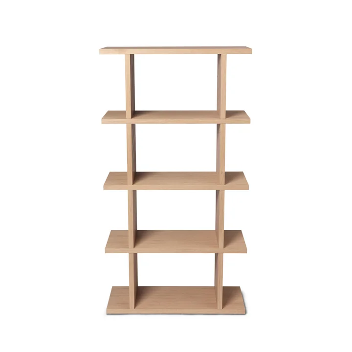 Ferm Living - Kona bookcase 1 x 4, 75 x 141 cm, natural oak
