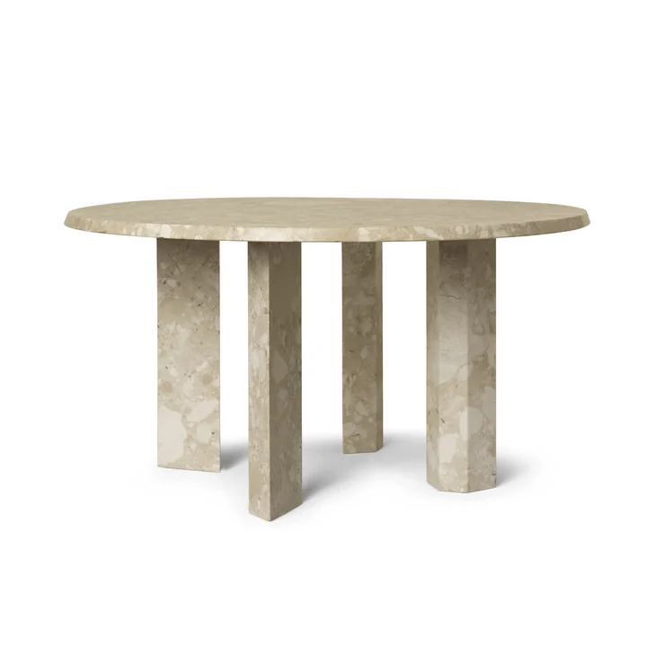 Ferm Living - Taula coffee table, H 35 x Ø 67 cm, marble, sand