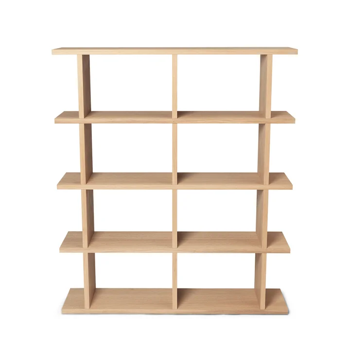 Ferm Living - Kona bookcase 2 x 4, 122.5 x 141 cm, natural oak