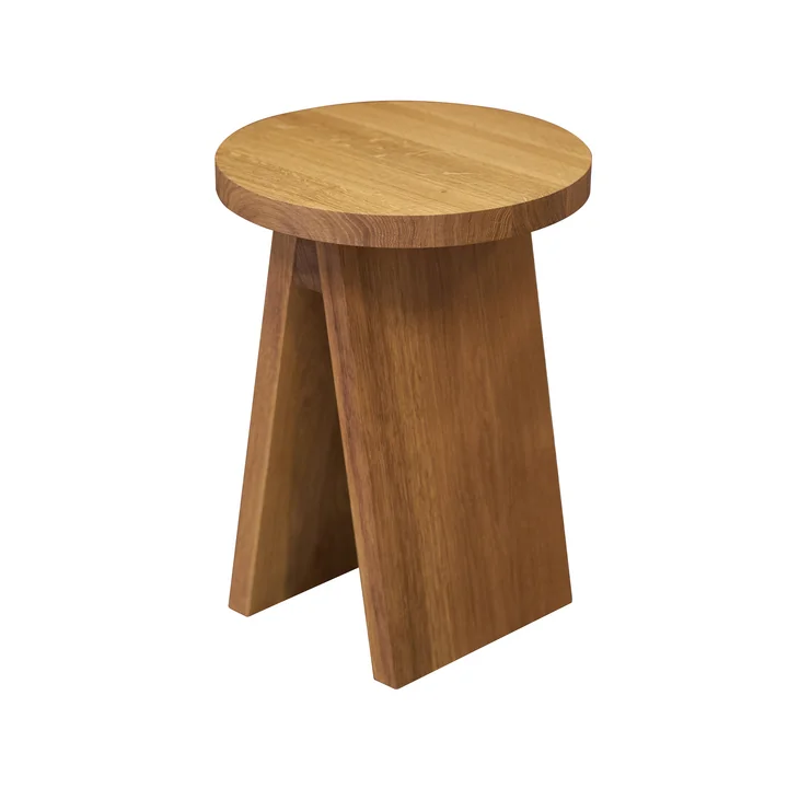 e15 - EK01 Stool Stool, low, oak