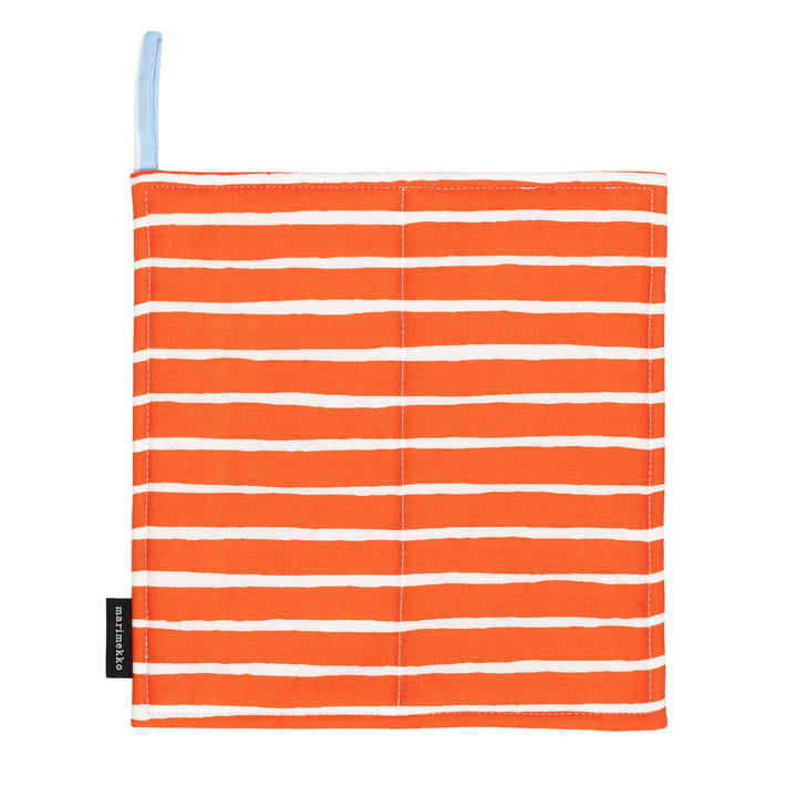 Marimekko - Piccolo potholder, orange / white