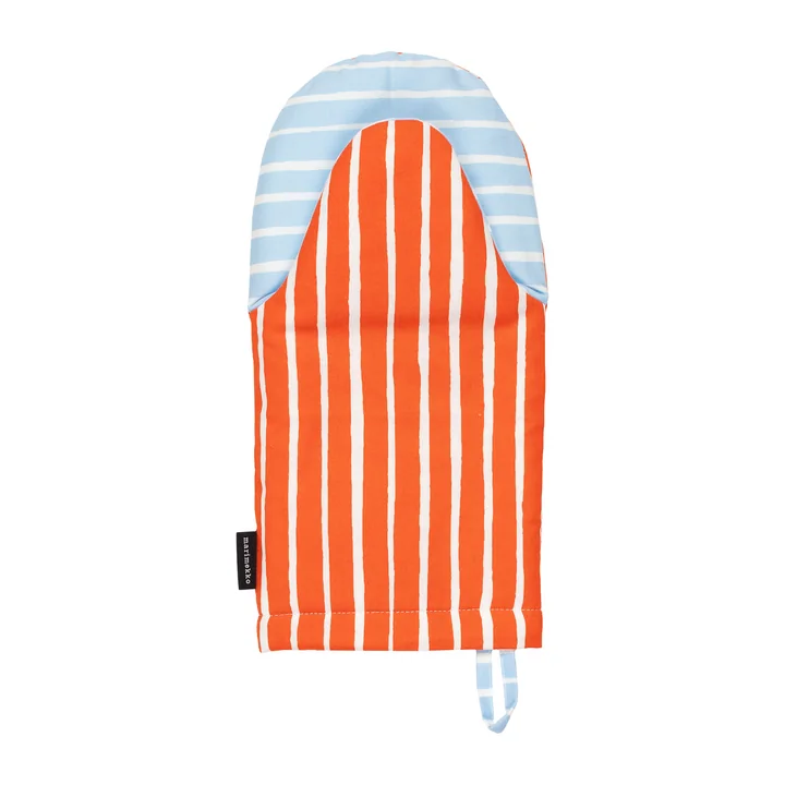 Marimekko - Oven glove, orange / blue