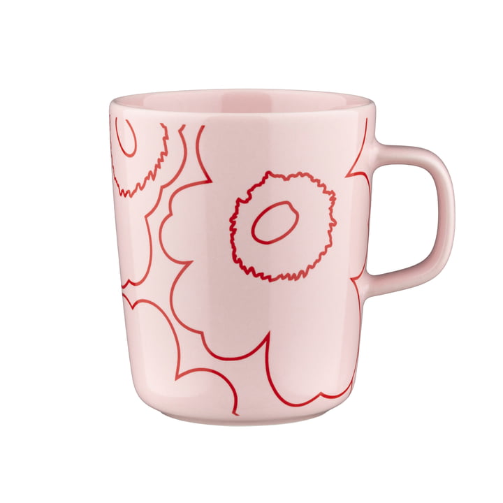 Marimekko - Oiva Piirto Unikko mug with handle, 250 ml, pink