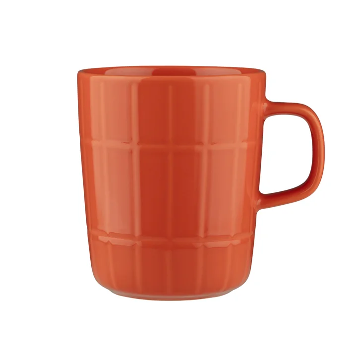 Marimekko - Oiva Tiiliskivi Mug with handle, 250 ml, orange