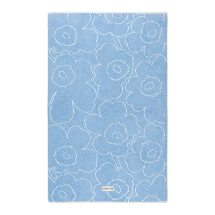 Marimekko - Piirto Unikko bath towel, 100 x 160 cm, blue / white