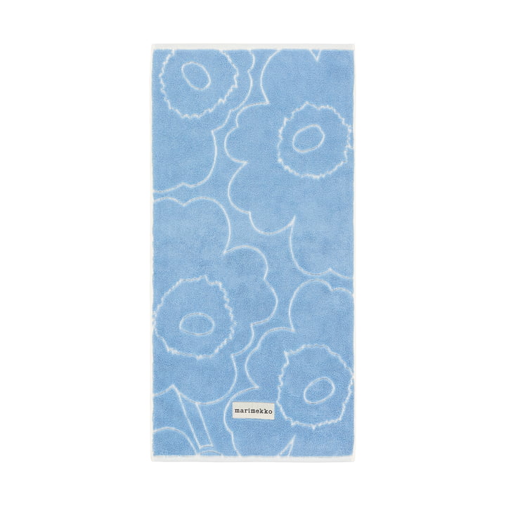 Marimekko - Piirto Unikko towel, 50 x 100 cm, blue / white