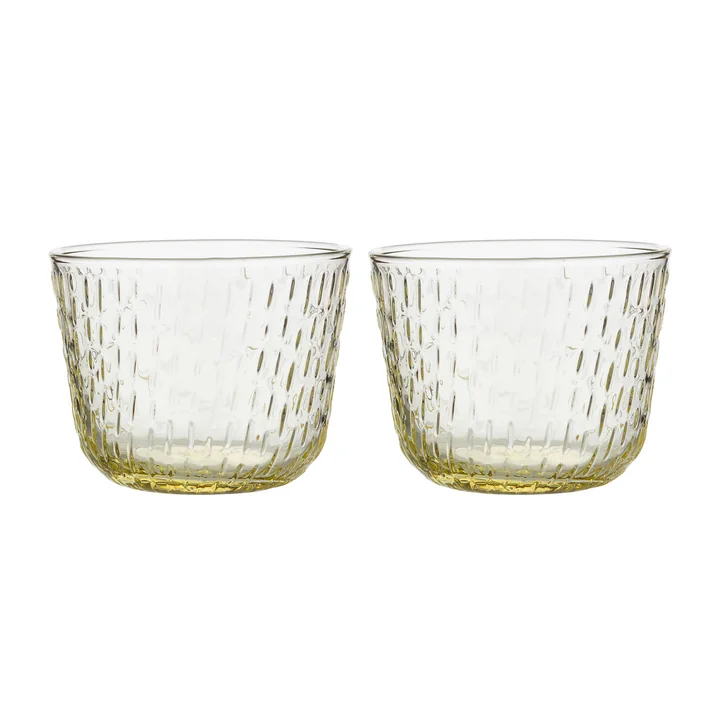Marimekko - Syksy Glass, 220 ml, pale yellow (set of 2)