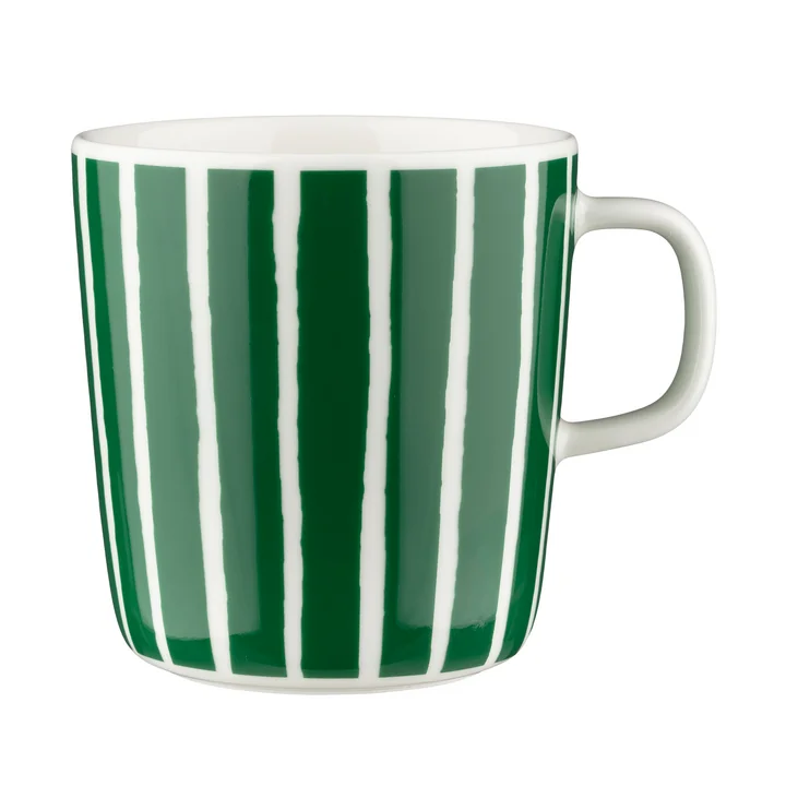 Marimekko - Oiva Piccolo cup, 400 ml, white / green