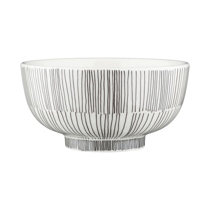 Marimekko - Oiva Kukat Puhkeavat bowl, white / black