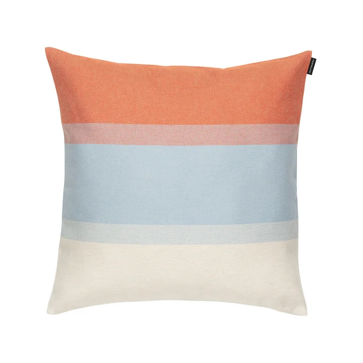 Marimekko - Hennika cushion cover, 50 x 50 cm, orange / white / light blue