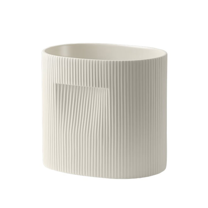 Muuto - Ridge Flower pot, h 24 cm, off-white