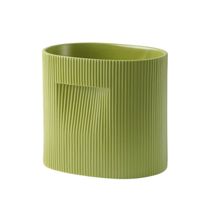 Muuto - Ridge Flower pot, h 24 cm, moss green