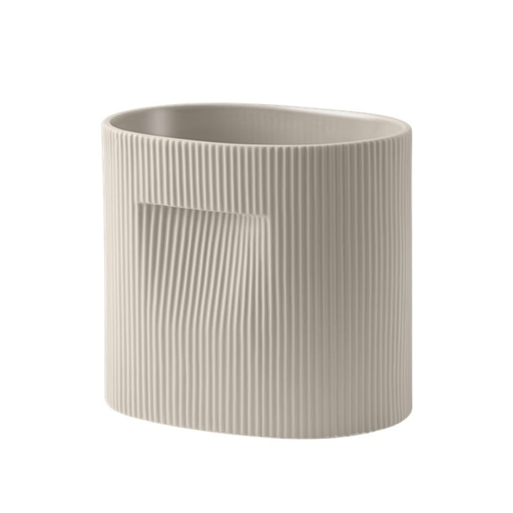 Muuto - Ridge Flower pot, h 24 cm, beige