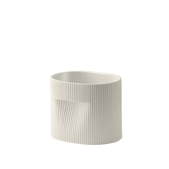 Muuto - Ridge Flower pot, H 15 cm, off-white