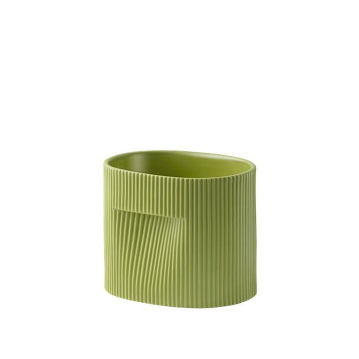 Muuto - Ridge Flower pot, H 15 cm, moss green