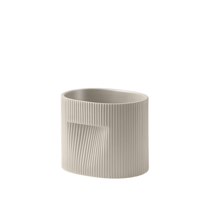 Muuto - Ridge Flower pot, H 15 cm, beige