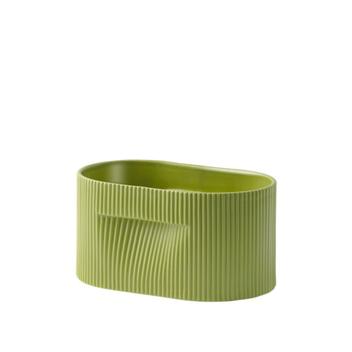 Muuto - Ridge Flower pot, h 13 cm, moss green