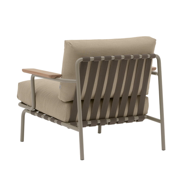 Muuto - Settle Outdoor Lounge Chair, brown / taupe (fabric Ribbed Weave 5)