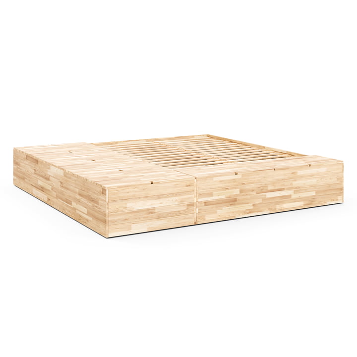 Karup Design - Basement bed, 160 x 200 cm, clear pine incl. storage bench