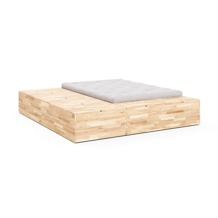 Karup Design - Basement bed, 140 x 200 cm, clear pine incl. storage bench