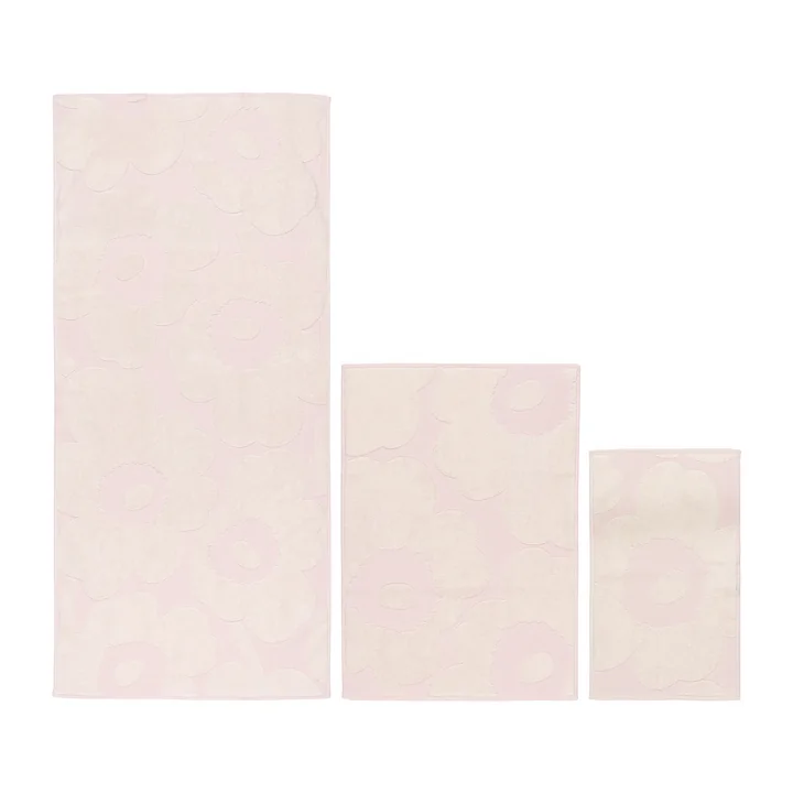 Marimekko - Unikko towel set, white / pink (3 pcs)