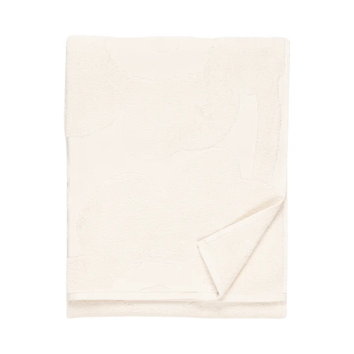 Marimekko - Unikko Solid Towel set, ivory, folded