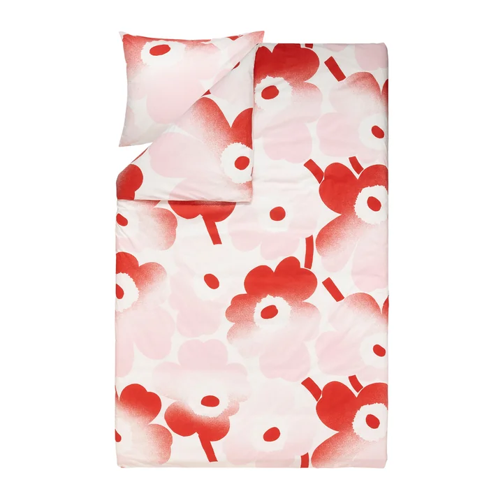 Marimekko - Unikko bed linen, pink / red (2-piece)
