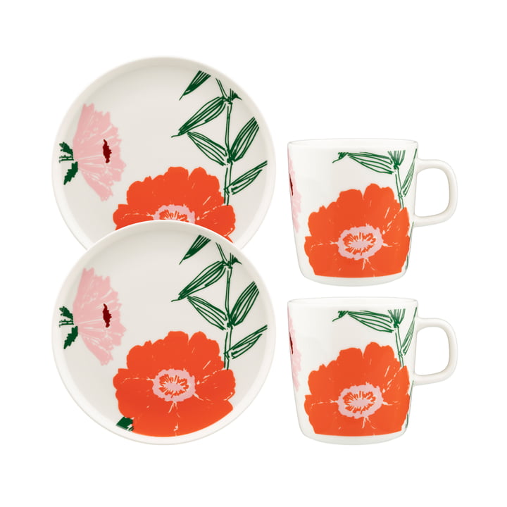 Marimekko - Oiva Puutarhakutsut breakfast set, multicolored (4 pcs)
