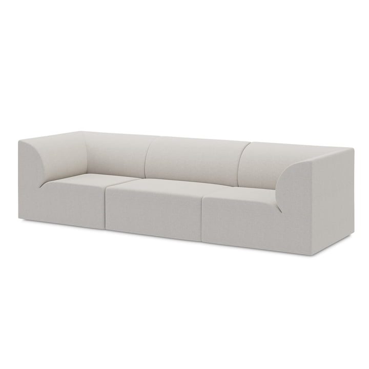 OUT objects of our time - Weber 02 3-seater sofa, cream (Lyon 121 by OUT)