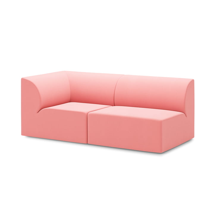 OUT Objects of our days - Weber 01 2. 5-seater sofa, pink (Vidar 4 0622 by Kvadrat)