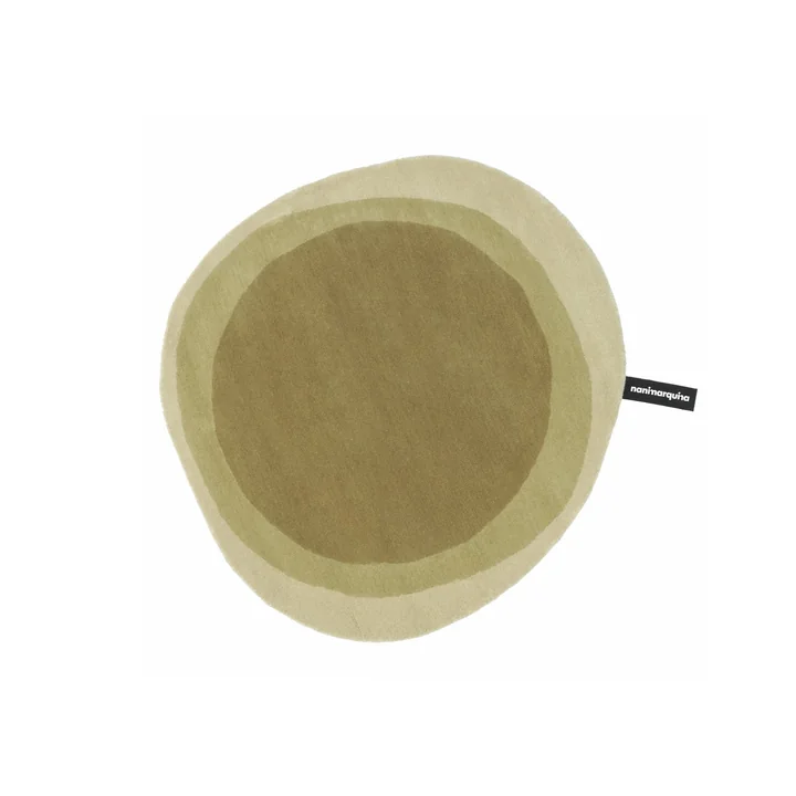 nanimarquina - Layers rug, Ø 80 cm, green (Exclusive Edition)