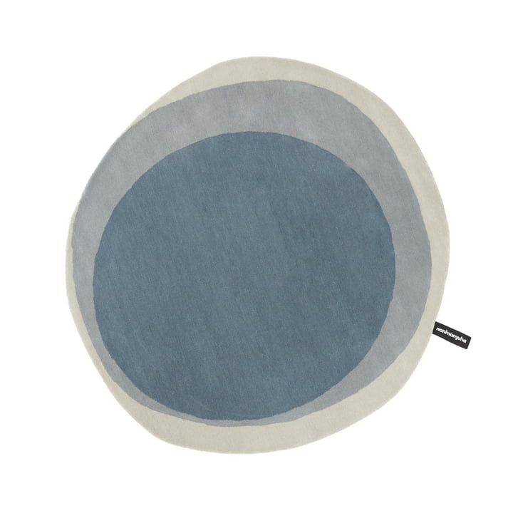 Nanimarquina - Layers rug, Ø 120 cm, blue / green (Exclusive Edition)