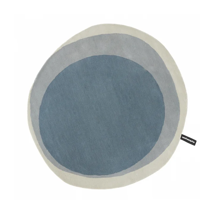 nanimarquina - Layers rug, Ø 120 cm, blue / green (Exclusive Edition)