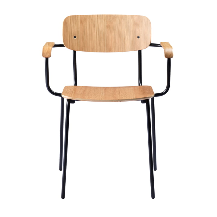 FDB Møbler - J182 Holmen armchair, black / oak