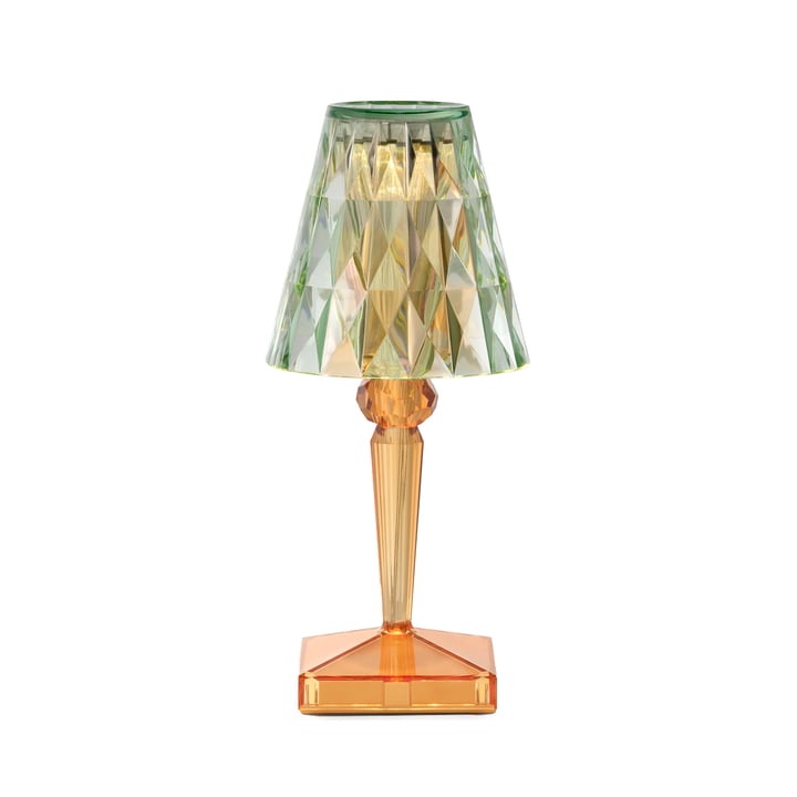 Kartell - Battery Rechargeable table lamp H 26 cm, mint / pastel orange