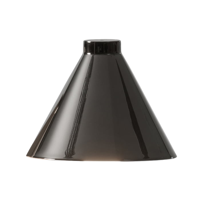 Kartell - Goodnight LED rechargeable lamp, H 31.5 cm, diffuser Ø 11.8 cm, polished titanium