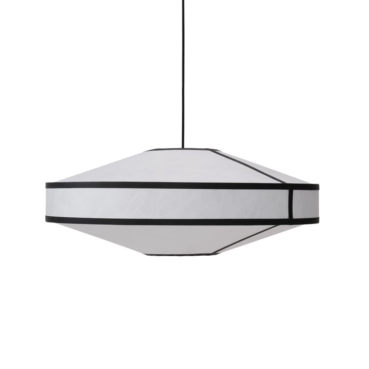 New Works - Kite pendant light, Ø 75 cm, white / black