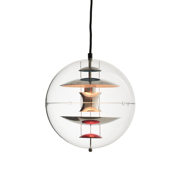 Verpan - VP Globe Pendant light Ø 28 cm, chrome / red / blue