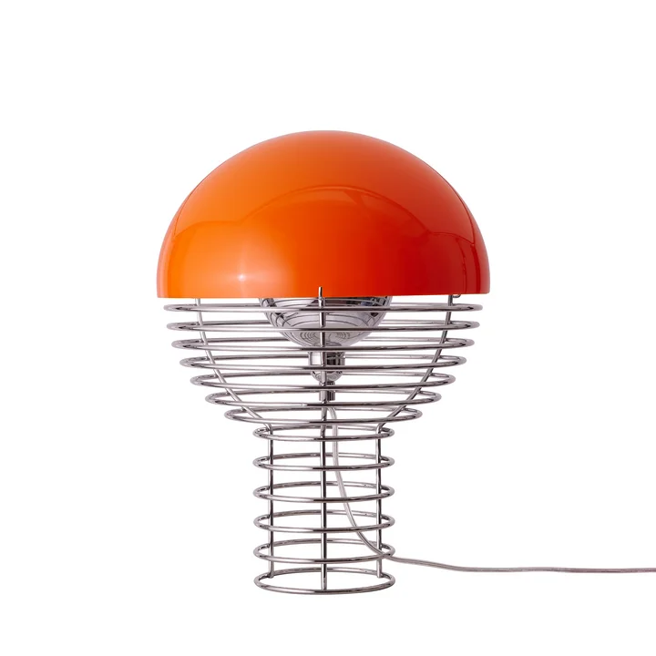 Verpan - Wire Table lamp Ø 30 cm, chrome / orange