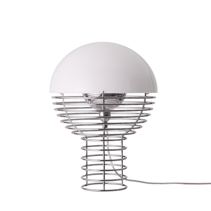 Verpan - Wire Table lamp Ø 30 cm, chrome / white