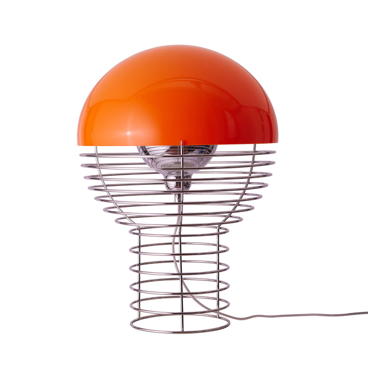 Verpan - Wire Table lamp Ø 40 cm, chrome / orange